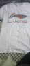 李宁短袖t恤男士情侣夏季新款时尚潮宽松体恤纯棉半袖品牌运动上衣女 标准白-彩标 XL/180 实拍图