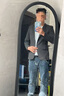 罗蒙（ROMON）西服男士春秋季毛呢西装男商务休闲上衣服外套男装 灰色 XL 实拍图