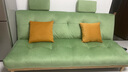 彻彻实木沙发床多功能可折叠小户型客厅两用沙发现代简约书房日式家用 薄荷绿【舒适科技绒】 190cm 三人位带2扶手枕2抱枕 实拍图