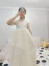 小咔衣浓（Xiaokayinong）儿童礼服公主裙长袖花童婚礼蓬蓬纱女童主持人钢琴演奏演出服夏季 香槟色L068中袖长款 160 实拍图