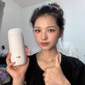 BNRU胶囊保温杯高档男士款商务茶水分离杯保冰便携不锈钢女生随行水杯 316抗菌+茶隔【绚丽白】 450ml 实拍图