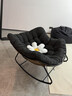 法思丹摇椅家用摇摇椅躺椅大人阳台休闲椅可躺可睡窝窝椅懒人2025新款 【标准款】黑色 实拍图