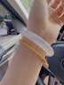 中国黄金（CHINA GOLD）白月光玉手镯女冰种宽条玉髓玛瑙手镯子纪念日生日礼物送女友妈妈 京速达*白月光手镯-56圈口【中金礼盒】 实拍图