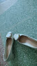 红蜻蜓女士粗跟小香风皮鞋职业通勤妈妈鞋高跟鞋单鞋 WFB31540米白色39 晒单实拍图