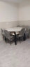 卓览（ZHUOLAN）餐桌 岩板餐桌椅组合 可伸缩折叠圆桌现代简约中小户型餐厅饭桌子 亮光意大利灰（皮椅款） 1.35米一桌六椅 晒单实拍图