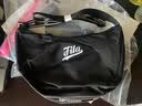 斐乐（FILA） FUSION潮牌情侣款挎包新款饺子包单肩包斜挎包包 深黑-BK XS 实拍图