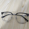 科洛德专业配近视眼镜可配度数男女防蓝光散光变色防雾眉线墨镜半框纯钛 A款钛合金镜框-黑银色 配科洛德-1.67极薄防蓝光镜片[0-800度] 实拍图