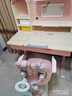 坐得正 儿童学习桌儿童桌椅套装可升降中小学生学习桌椅写字桌实木书桌 1m桌带陪读柜+鲸鱼双背椅粉 实拍图