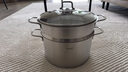 Momscook 不锈钢蒸锅28cm多层蒸格蒸屉304双层复底加厚汤蒸锅两用底高14cm 26×14cm单层蒸锅 1层 26cm 实拍图