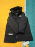 雪中飞【蓄热】儿童羽绒服冬男女中大童中长款工装羽绒服黑色160cm 实拍图