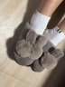 迪芙熙女生拖鞋可爱卡通冬季毛绒棉拖鞋女室内防滑保暖少女心月子居家棉 咖啡色 38 39码(适合37/38脚穿) 实拍图