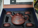 尊壶 宜兴紫砂壶石瓢茶壶手工茶具套装泥绘礼品礼盒装泡茶器大小号 大号蝶恋花 一壶四杯礼盒装 375ml 实拍图