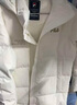 FILA 斐护科技|斐乐女装长款羽绒服冬季休闲简约连帽保暖羽绒外套 云菇白-WT 175/92A/XL 实拍图