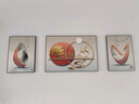 瑞尚（RUISHANG） 北欧客厅装饰画轻奢沙发背景墙挂画简约墙上壁画餐厅玄关墙画 鹿鹿高升 左右40*60+中间80*60晶瓷面金框 实拍图