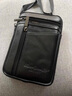 酷奇袋鼠真皮斜挎手机包小挎包爸爸腰包真牛皮多功能大屏男士多层迷你竖款 小号纯黑色 实拍图