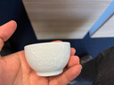 末都景德镇手工影青瓷主人杯单个杯家用雕刻陶瓷功夫茶具兰茶杯品茗杯 梅款（50ml）景德镇制 实拍图