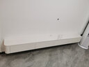 万玉悬空电视柜实木现代简约白色悬浮客厅家用卧室奶油风岩板电视柜 2.4米奶油白电视柜-岩板台面 实拍图