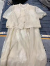 北极绒新中式国风套装连衣裙2024夏季新款高端优雅气质白色改良旗袍裙子 XL 建议115-125斤 晒单实拍图