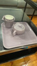 珐宝（staub）新中式茶具茶壶茶杯陶瓷家用办公泡茶壶喝茶杯功夫茶 家庭装大茶盘25cm 藕荷色 1件 实拍图