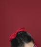 东之天地网红大蝴蝶结发夹JK网红弹簧夹发夹女盘发顶夹后脑勺新年发卡头饰 酒红色蝴蝶结（弹簧夹） 晒单实拍图