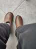 百丽柔软法式切尔西靴女商场同款羊皮通勤短靴加绒A2V1DDD3 棕色-单里 38 实拍图