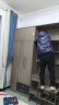 木月【特】现代连体书桌柜北欧卧室衣柜梳妆台一体电脑桌组合柜 衣柜+电脑桌凳+顶柜 三门 实拍图