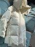 素羽轻罗羽绒服女中长款冬2025年新款韩版加厚宽松面包服学生外套上衣女装 米白色 S 实拍图
