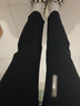 MELROSEMOOD高腰窄版直筒牛仔裤女加绒2025小个子女装冬季弹力显瘦九分烟管裤 黑色（八分裤） M 实拍图