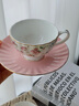 物取（WOOCH）甜蜜结婚礼物咖啡杯碟盒装轻奢高级陶瓷乔迁新居情侣生日送人一对 甜蜜杯碟对杯-粉黛+水彩+白礼盒 实拍图