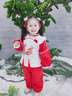 女童冬装加绒儿童中国风唐装喜庆周岁宝宝礼服抓周宴汉服套装冬季 红色 加绒夹薄棉 80 体重20斤以内 实拍图
