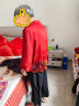 缇米媗妈妈夏装小衫套装中老年女中国风盘扣时尚印花上衣宽松大码两件套 红色（上衣+裤子8066）套装 3XL建议穿120-130斤 晒单实拍图