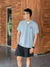 真维斯（Jeanswest）Polo衫男夏季简约休闲透气短袖男士时尚百搭商务t恤潮流宽松上衣 【7A抗菌】雾霾蓝(快乐柯基胸标) XL /180(体重140-160斤左右) 实拍图