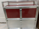 均璞简易碗柜餐边柜橱房柜小茶水柜厨房铝合金柜置物架收纳柜储物柜 二层四门加宽红色72*35*75cm 实拍图