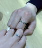 艾维拉999银莫桑钻石情侣戒指对戒情人节结婚纪念生日礼物送女友送老婆 情侣一对 （女款镶30分莫桑石） 晒单实拍图