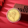 红色年轮贺岁金条金钞 十二生肖蛇黄金小金币 生肖蛇年红包礼物 【生肖马】金重：0.2g 实拍图