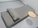 竹思乐沙发床可折叠两用单人多功能日式布艺懒人沙发午休午睡折叠床 边几款*0.74M乳胶灰色棉麻 实拍图