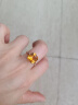 Lescreation莉萨珠宝4.5克拉黄水晶戒指女款 K金玫瑰金彩色宝石戒指女 简洁款 14K玫瑰金黄晶戒指 实拍图