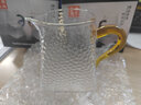 藏白 耐热玻璃茶漏公道杯家用加厚耐高温玻璃茶水分离器平分茶水漏斗滤网功夫茶具配件 锤纹黄把公杯 实拍图