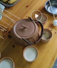 瓷牌茗茶具（cipaiming teaset）茶壶粗陶烧水壶户外酒精炉煮茶壶陶瓷围炉煮茶茶具套装 粗陶竖纹古鸣壶7件 实拍图