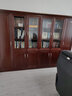 忠胜办公家具老板桌大班台董事长总裁办公室老弧形板台大气老板台实木皮油漆 2.39米老板桌 + 老板椅 + 6门柜 常规 实拍图