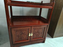 斋藏居茶柜茶水柜实木储物柜客厅置物架沙发边柜小型餐边柜酒柜茶台边柜 A款花梨色(60*35*75)无需安装 实拍图