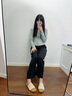 Kenniter拖鞋女夏季居家包头藤草蕾丝编织凉拖鞋透气防滑藤编室内家用家居亚麻拖鞋男女 藤席蕾丝米色 37-38 实拍图