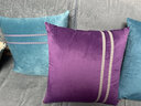爱枕亿 水晶绒抱枕简约纯色时尚靠枕柔软毛绒沙发大码靠垫床头抱枕靠垫 孔雀蓝 55cm*55cm含芯(套子+芯子) 实拍图