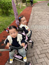 佳若琪双胞胎溜娃神器双人可前后坐轻便携带折叠宝宝小孩婴儿遛娃手推车 粉色带棚可拆座椅折叠铝合金车架 实拍图