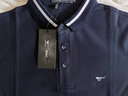 七匹狼短袖T恤男夏季凉感短T翻领POLO打底衫男装冰丝光棉透气冰爽上衣 101(藏青)-6786款 3XL 185/100A 实拍图