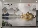 定制山水电视背景墙壁纸简约现代大气影视墙壁布装饰壁画客厅沙发 03款 【豪华必备】18D超浮雕真丝布 实拍图