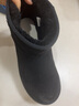 森馬（senma）潮流简约百搭保暖加绒棉鞋短筒情侣雪地靴女722435904 黑色 38码 实拍图