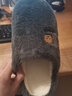 安尚芬棉拖鞋女士外穿秋冬季新款居家卡通保暖加绒半包跟情侣地板拖鞋男 灰色【小熊】 44-45 适合43-44 实拍图