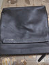 稻草人男士单肩包商务休闲头层牛皮斜挎包竖款大容量旅行潮流简约背包 黑色 实拍图