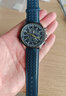 靓美莱适配西铁城蓝天使一代二代AT8020-54L/03 JY8078原装款真皮手表带 蓝色黄线 银色针扣 23mm 实拍图